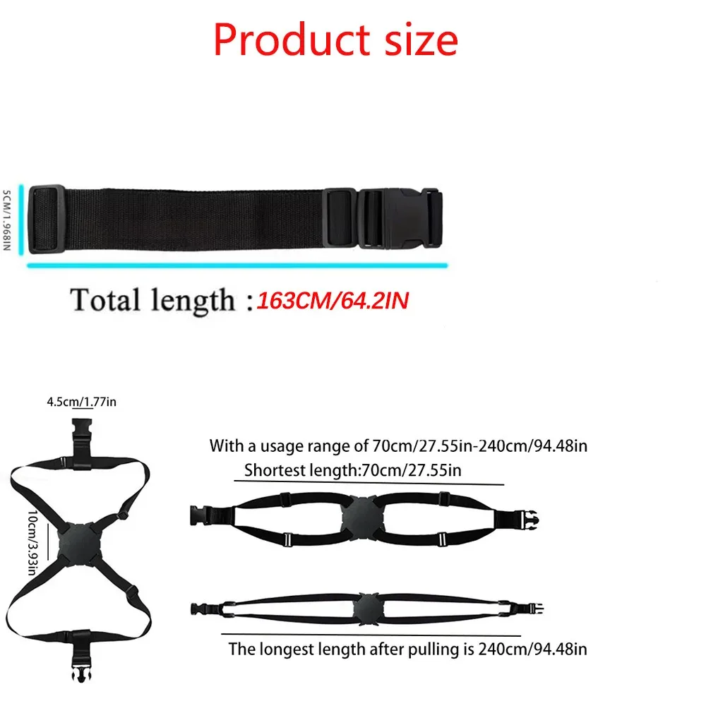 ceinture protection bagage polyester longueur réglable vert kaki rouge rose voyage affaires sécurité transport universel