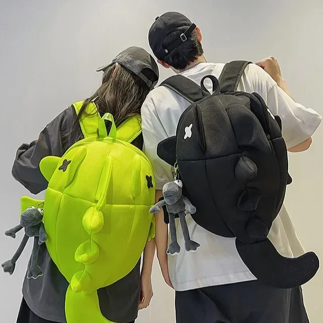 Dessin animé créatif Style coréen à la mode dinosaure monstre sac à dos pour garçons et filles étudiant requin