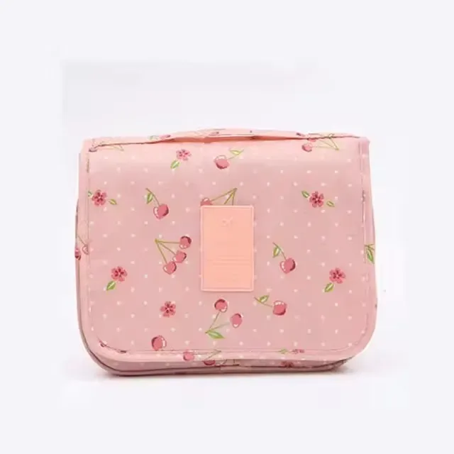 sac de toilette portable imperméable avec crochet, organiseur de maquillage multifonctionnel pour femmes, idéal pour les voyages