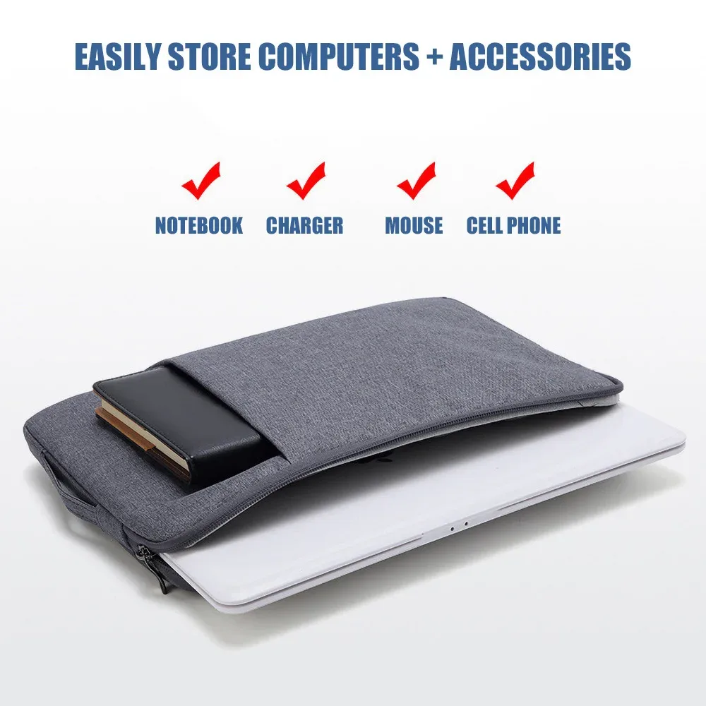sac à main pour ordinateur portable pour macbook pro air m1 m2 13 13.3 14 15 16" lenovo dell hp huawei xiaomi, étui de protection interne