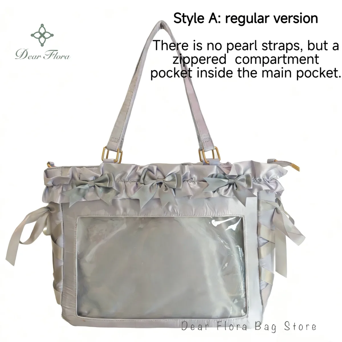 nouveau sac bandoulière y2k avec nœud en ruban, sac à bandoulière transparent grande capacité pour jeunes filles, sac à main diy, sac fourre-tout en satin pour femme