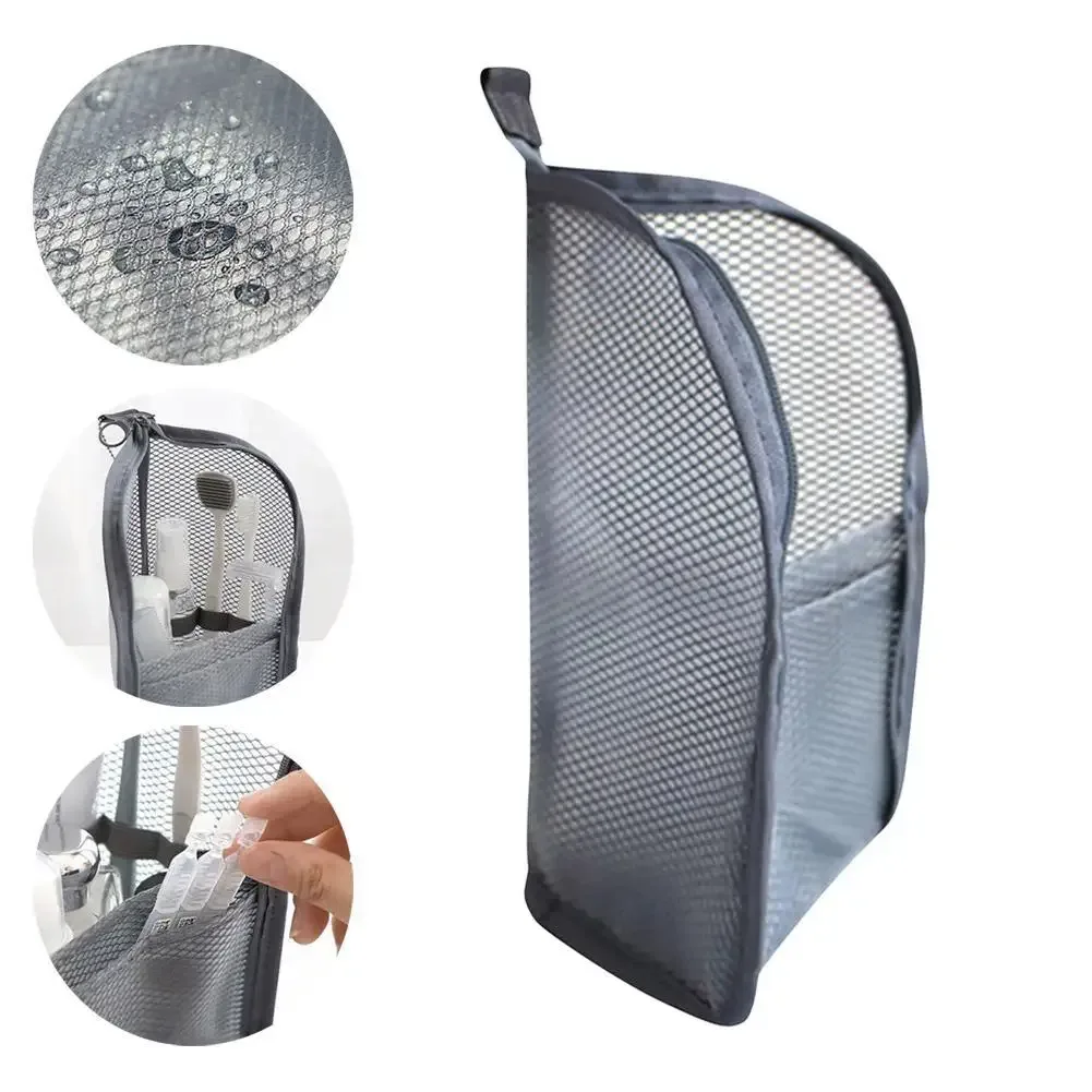 sac cosmétique en maille eva, sac de rangement de voyage, organisateur de maquillage, pochette de maquillage pour femme, trousse de toilette portable, étui de beauté