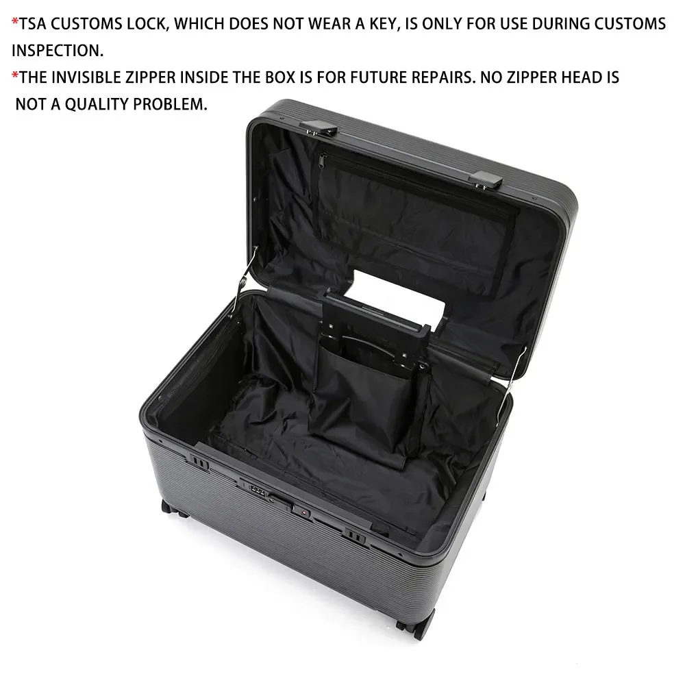 valise à roulettes bunnyfly 18" en alliage d'aluminium, valise de pilote pour appareil photo, sac de transport pour équipement photographique avec roues