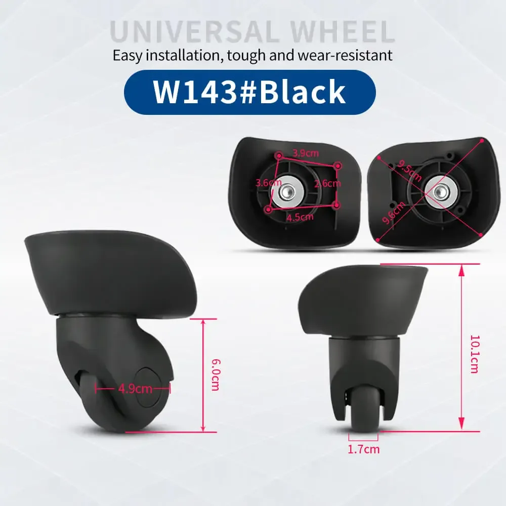 roue universelle silencieuse hongsheng pour valise, accessoires de remplacement et réparation de roues de valise à roulettes avec serrure à combinaison