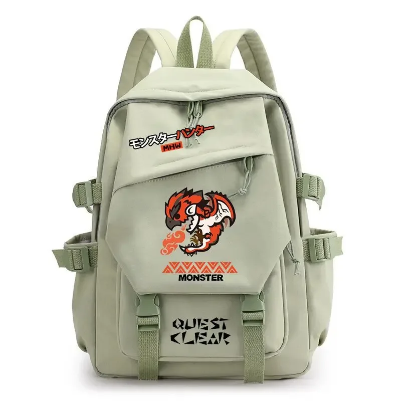 sac à dos monster hunter wilds felyne rathian, sac à dos à bandoulière, sac d'école pour étudiants, sac à dos tendance, sac de voyage