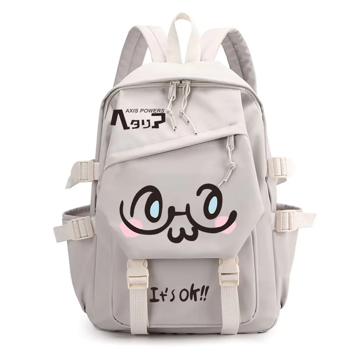 sac à dos axis power hetalia, sac d'école léger et simple pour hommes et femmes, sac à dos à la mode avec imprimé de dessin animé mignon