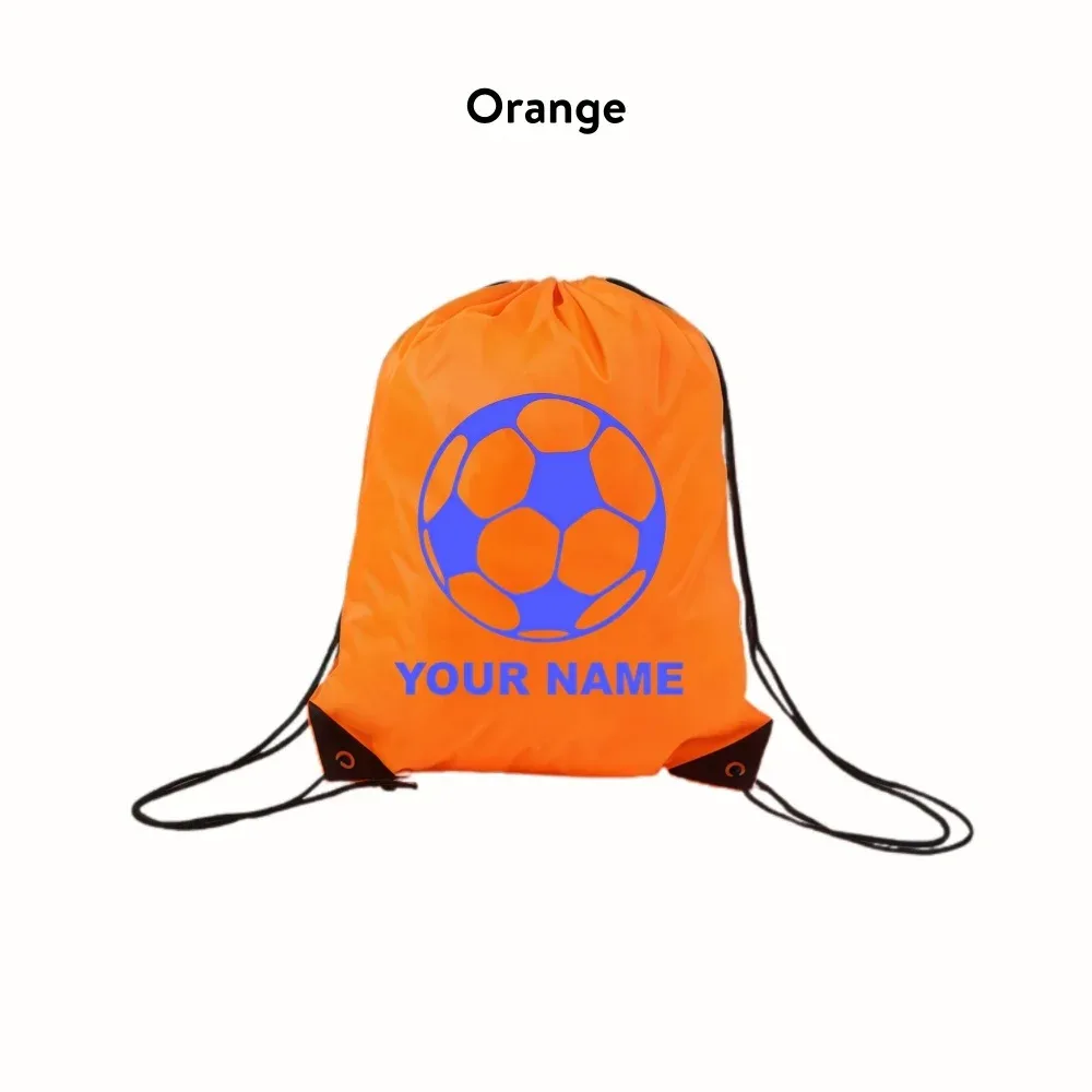sac à dos de sport personnalisé en polyester avec cordon de serrage, coins renforcés, pour enfants, idéal pour le football et la gym