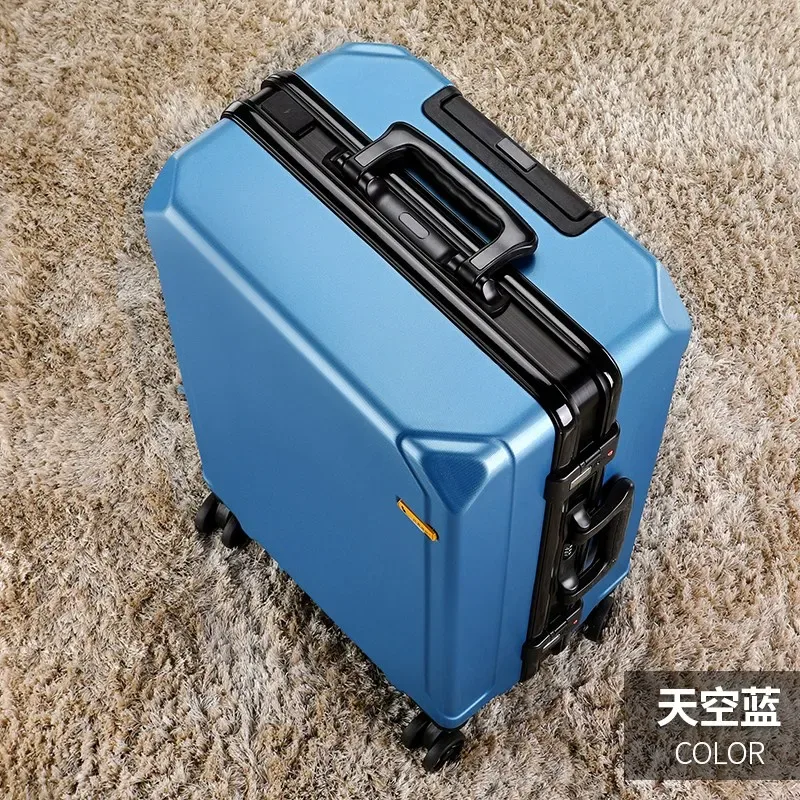 bagage roulant à la mode, cadre en aluminium, valise trolley de chargement usb, 20/24/26/28 pouces, bagages de voyage avec mot de passe pour étudiants