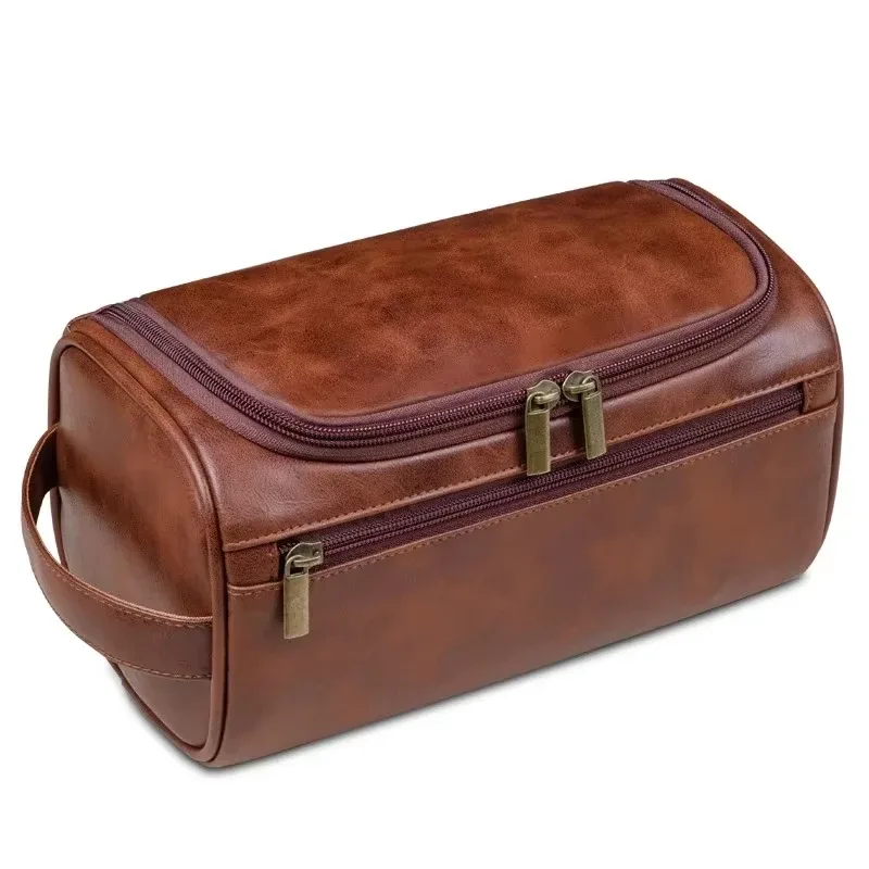 trousse de toilette suspendue à motif personnalisé, sac de lavage portable classique pour articles de rasage et soins de la peau, idéal pour les voyages d'affaires quotidiens
