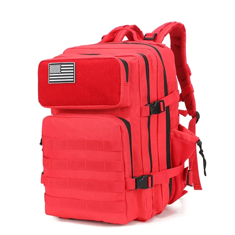 sac dos polyester noir motif bandes verticales poches ouvertes poche intérieure zippée bandoulière arquée escalade camping randonnée