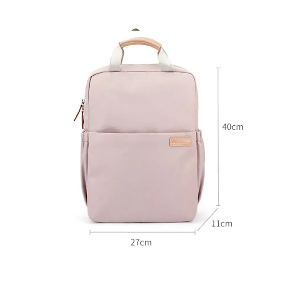 sac dos nylon bleu rose pâle noir antichoc imperméable poche téléphone épaules confortables usage voyage école
