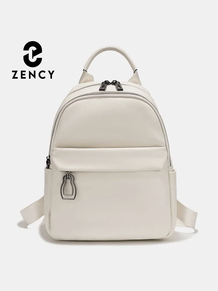 zency – sac à dos 100% cuir véritable pour femmes, cartable de haute qualité pour les déplacements, les voyages et l'école, sac à dos vert, nouveau