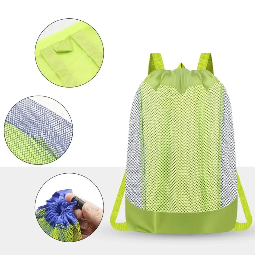 sac à dos de natation grande capacité, sac de plage pliable et portable, sac à dos de natation avec fermoir réglable, séchage rapide, paniers de plage pour enfants