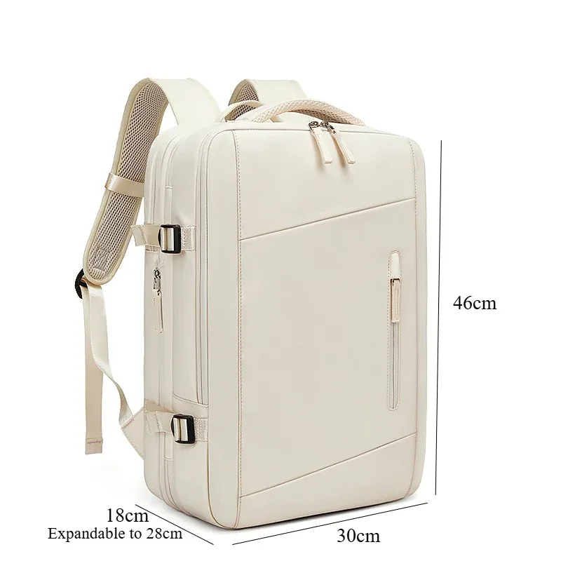 sac à dos de voyage décontracté pour femme, avec compartiment humide/sec, grande capacité, extensible, pour ordinateur portable, avec port usb