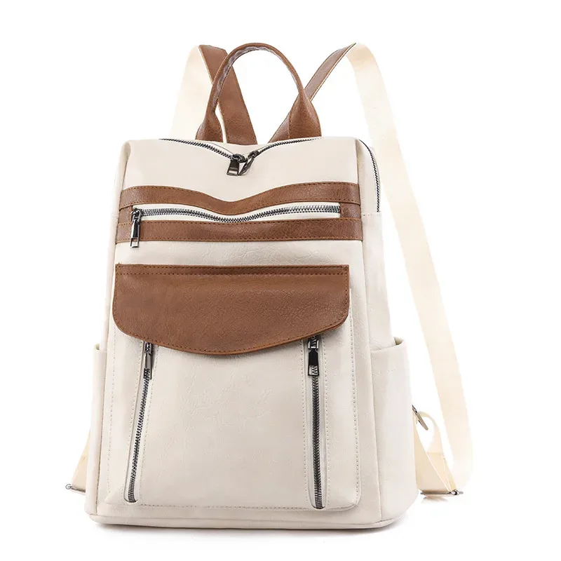 nouveauté ordinateur portable en cuir pu sac à dos pour femmes hommes sac à dos mode voyage sac à dos sac à main pour voyage collège travail