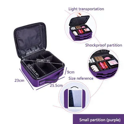 étui à pinceaux de maquillage, sacs de maquillage, valise de maquillage professionnelle complète pour femmes, vanité maleta maquillaje, boîte de rangement d'outils pour ongles