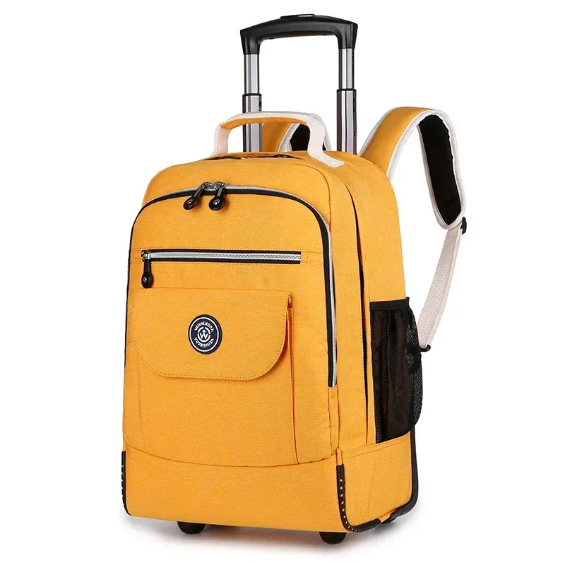mode chariot bagages sac à dos avec roues voyage grande capacité chariot sacs bagages roulants ordinateur portable d'affaires sac d'école