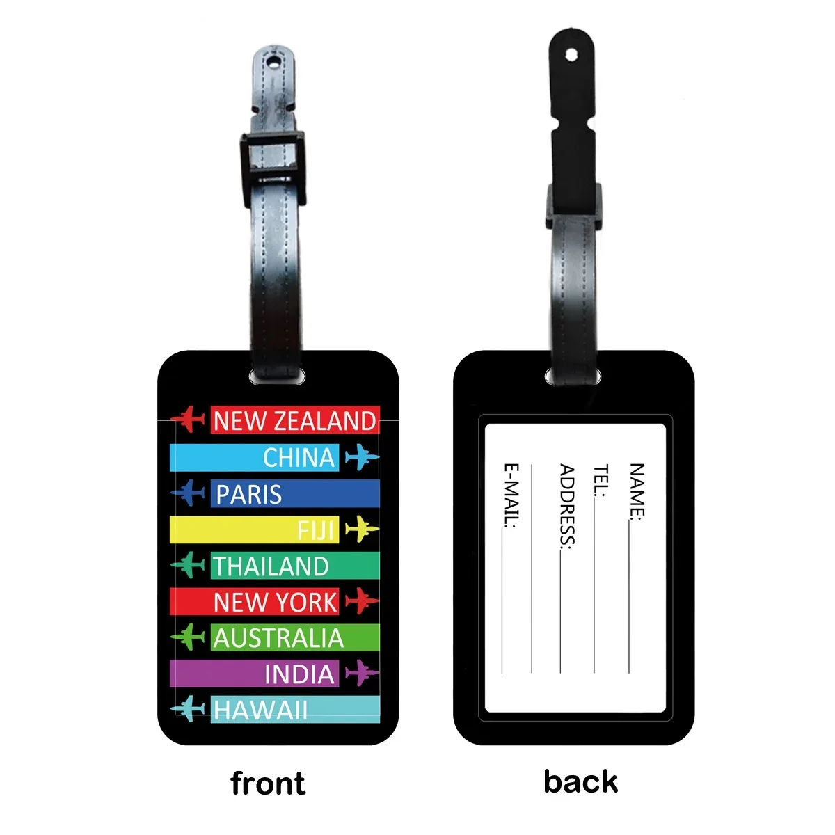 étiquette de bagage créative, accessoire de voyage, porte-adresse pour valise homme, étiquette d'identification de bagage, étiquette d'embarquement portable