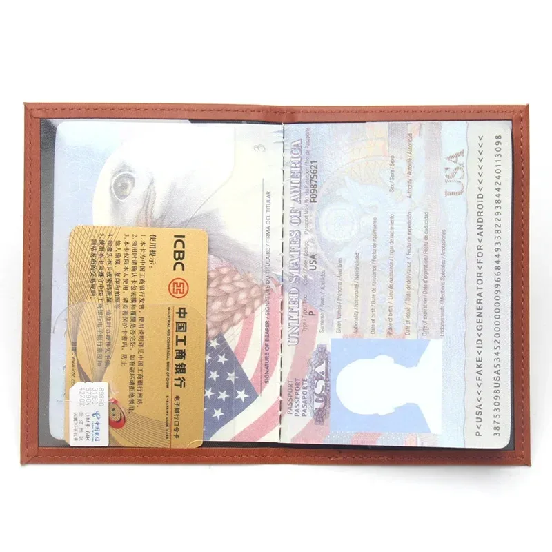 housse passeport personnalisée gravée nom | porte-passeport cuir pu pour couples femmes | étui voyage pvc nominatif (14.2x9.8cm)
