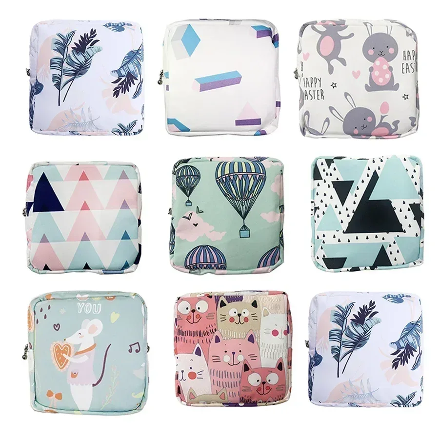 trousse toilette cosmétique coton point vert jaune rouge marron violet noir bleu kaki beige gris voyage maquillage