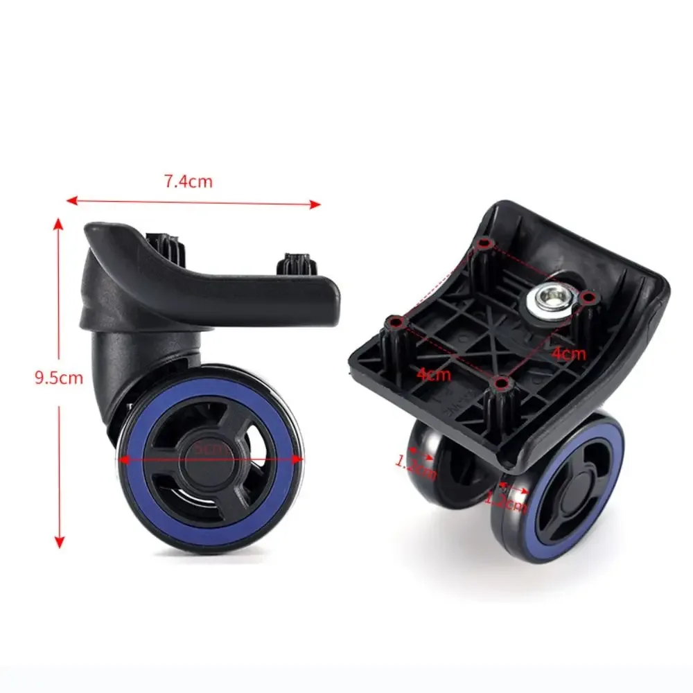 roues universelles silencieuses pour bagages, résistantes à l'usure, absorption des chocs, roulettes antidérapantes pour valise, roues de remplacement