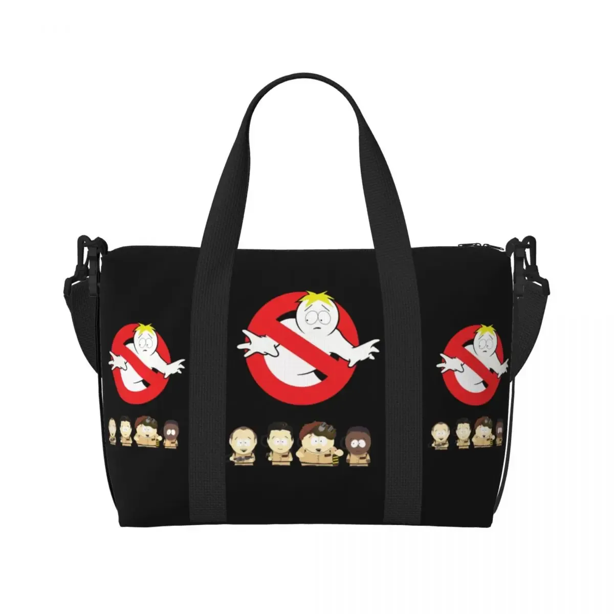 sac fourre-tout avec logo ghostbusters personnalisé pour femme, grande capacité, dessin animé, film de comédie, salle de sport, plage, sacs de voyage