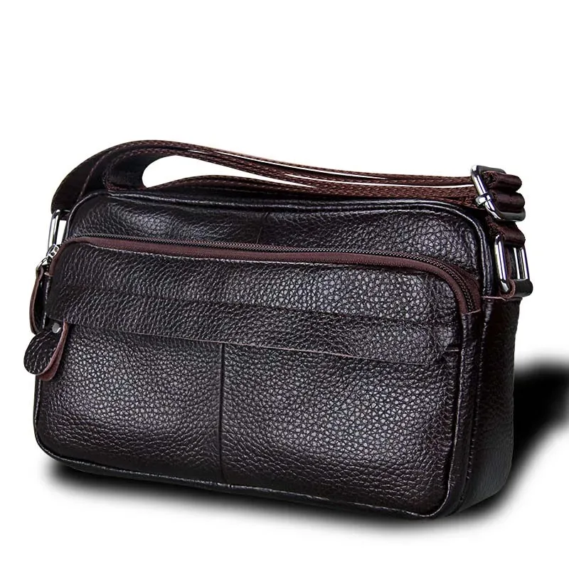 sacs à main en cuir de vache group pour femme, sacoche à fermeture éclair, poche souple pour téléphone, bandoulière de haute qualité