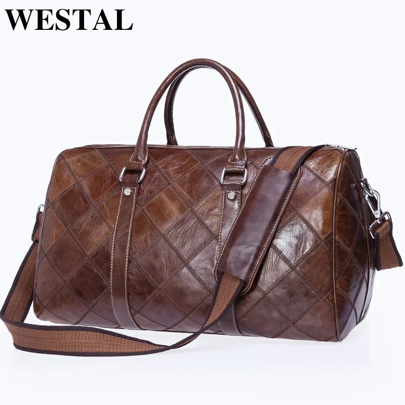 westal sacs de voyage pour hommes bagages à main sacs de sport en cuir véritable bagages en cuir sac de voyage valises sacs à main grand/semaine sac