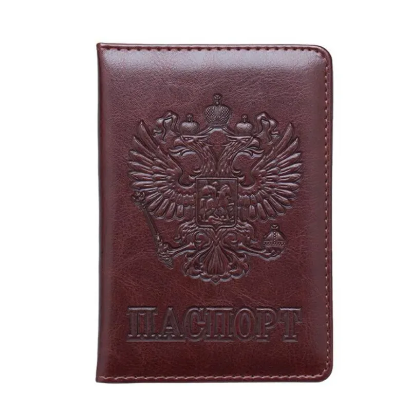 nouvelle couverture de passeport de haute qualité pour hommes et femmes, étui de passeport de voyage, couverture de documents de voyage russe, porte-passeport sim protecteur