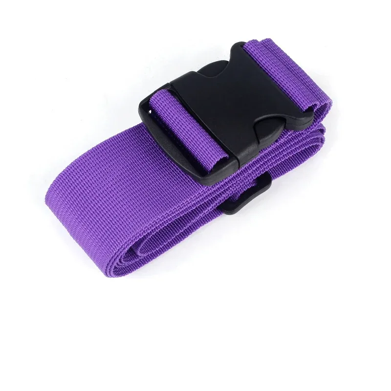 sangles de bagages de forme droite pour valise, ceinture de bagages en polyester avec boucle de dégagement réglable, accessoire de voyage