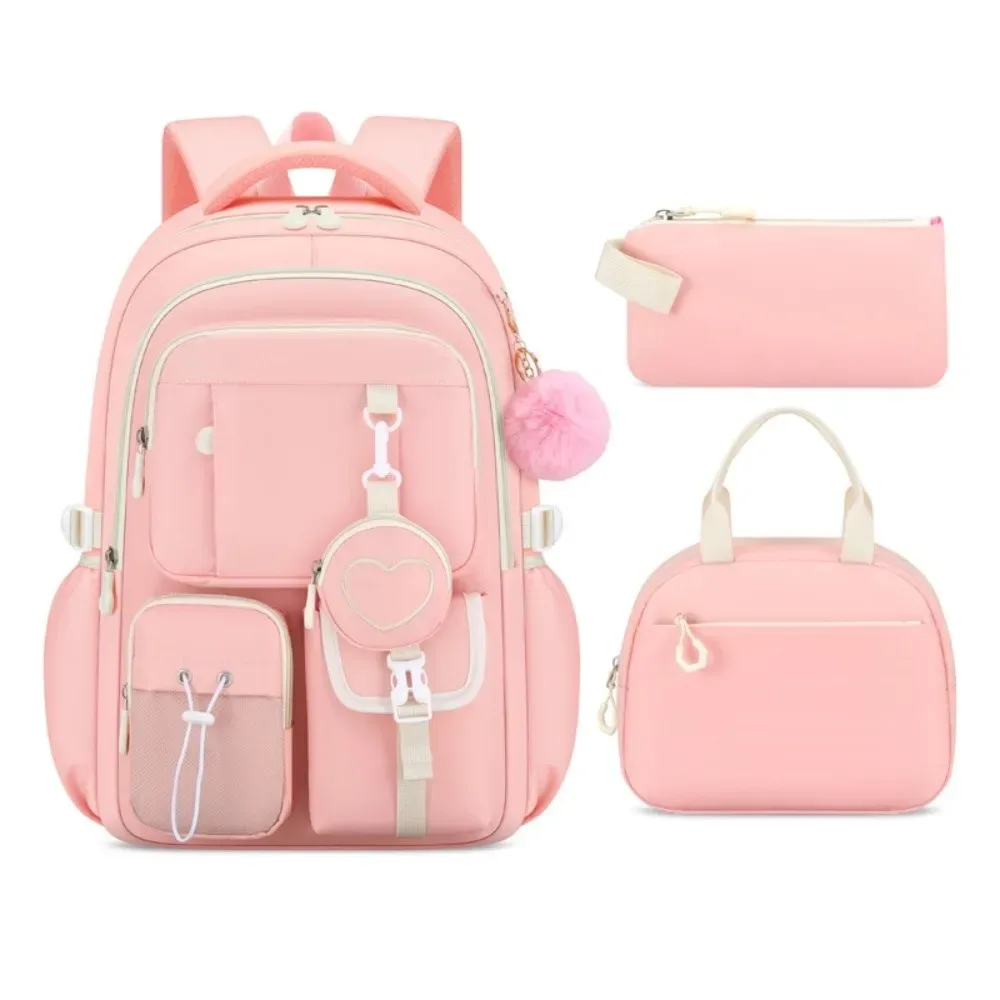 sac à dos grande capacité avec trousse intégrée, design orthopédique, série love, sac à dos princesse multifonctionnel style mochila