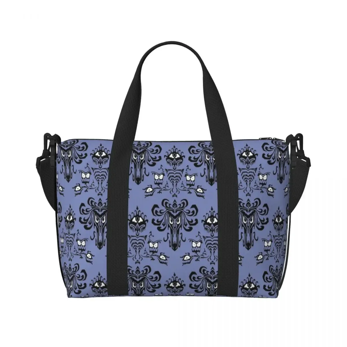 sac fourre-tout personnalisé avec logo de manoir hanté pour femme, sacs de voyage de grande capacité, sacs d'épicerie, halloween grimace mesurosts, salle de sport, plage