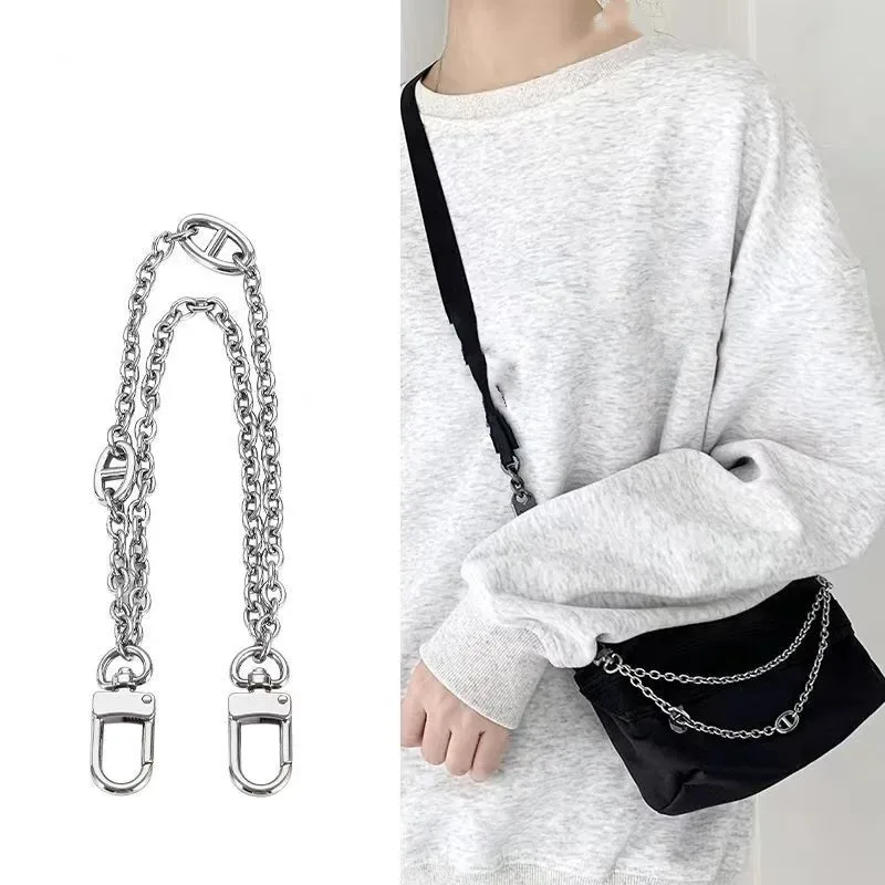 Chaîne de sac à main Double couche en alliage décoratif, chaîne de remplacement pour sac à main, pièces de sac à bandoulière, accessoires poignées