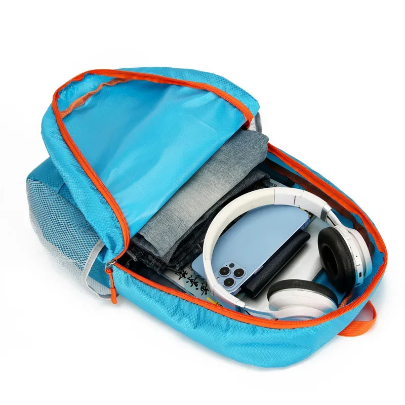 sac à dos d'extérieur léger à la mode, sac à dos de voyage, étanche, sport, pliable, grande capacité, sac à bandoulière de camping