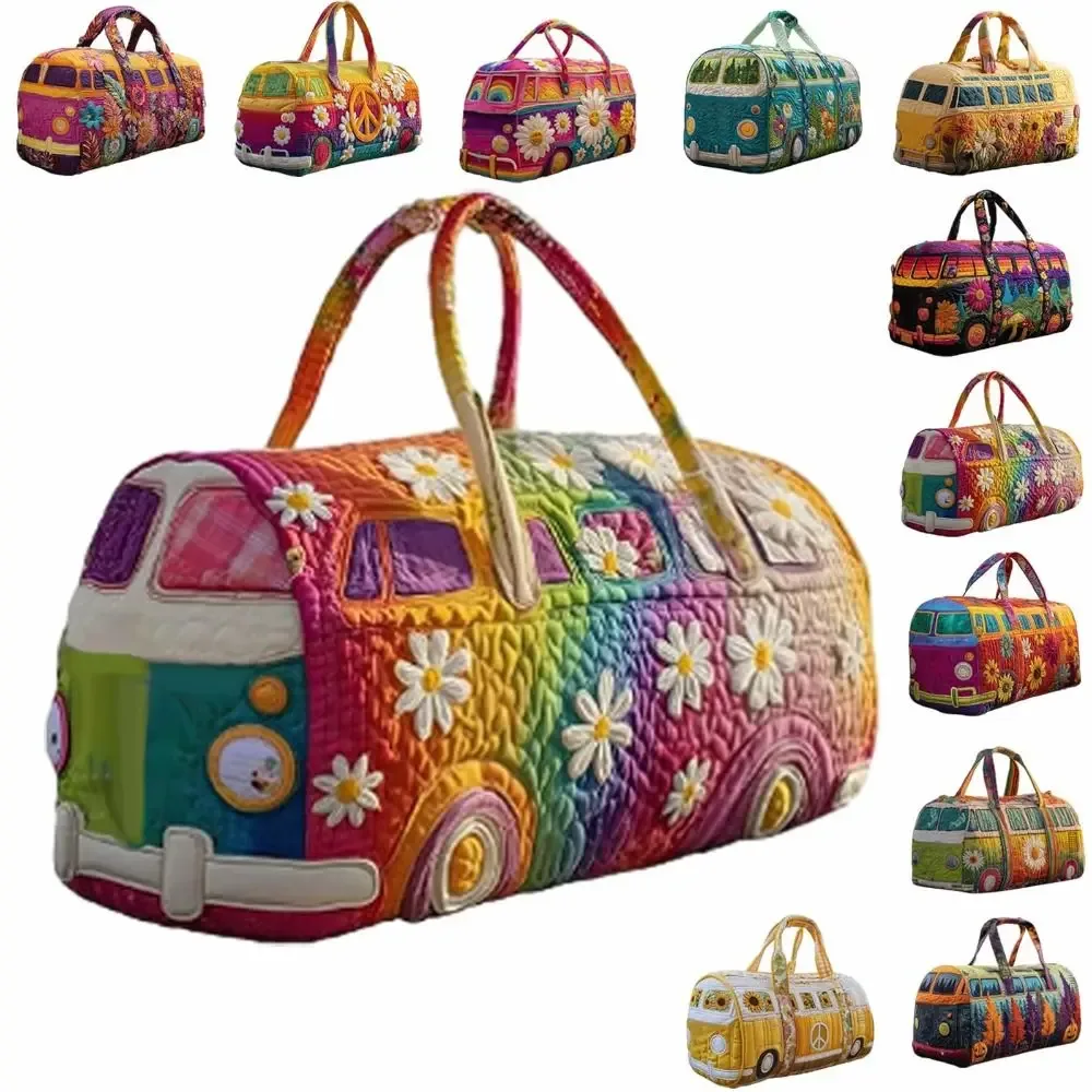 sac de voyage matelassé à sangle réglable, grande capacité, matelassage 3d, sac à main pour courtes distances, sac fourre-tout, sac de voyage