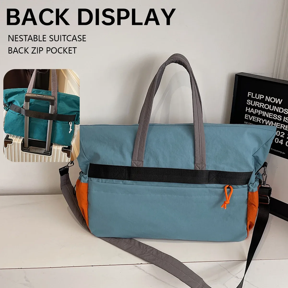sac à bagages léger pliable pour femme, sac de sport à bandoulière extensible de grande capacité, sac de voyage portable pour courte distance, sac à bandoulière pour homme pour la randonnée et le camping