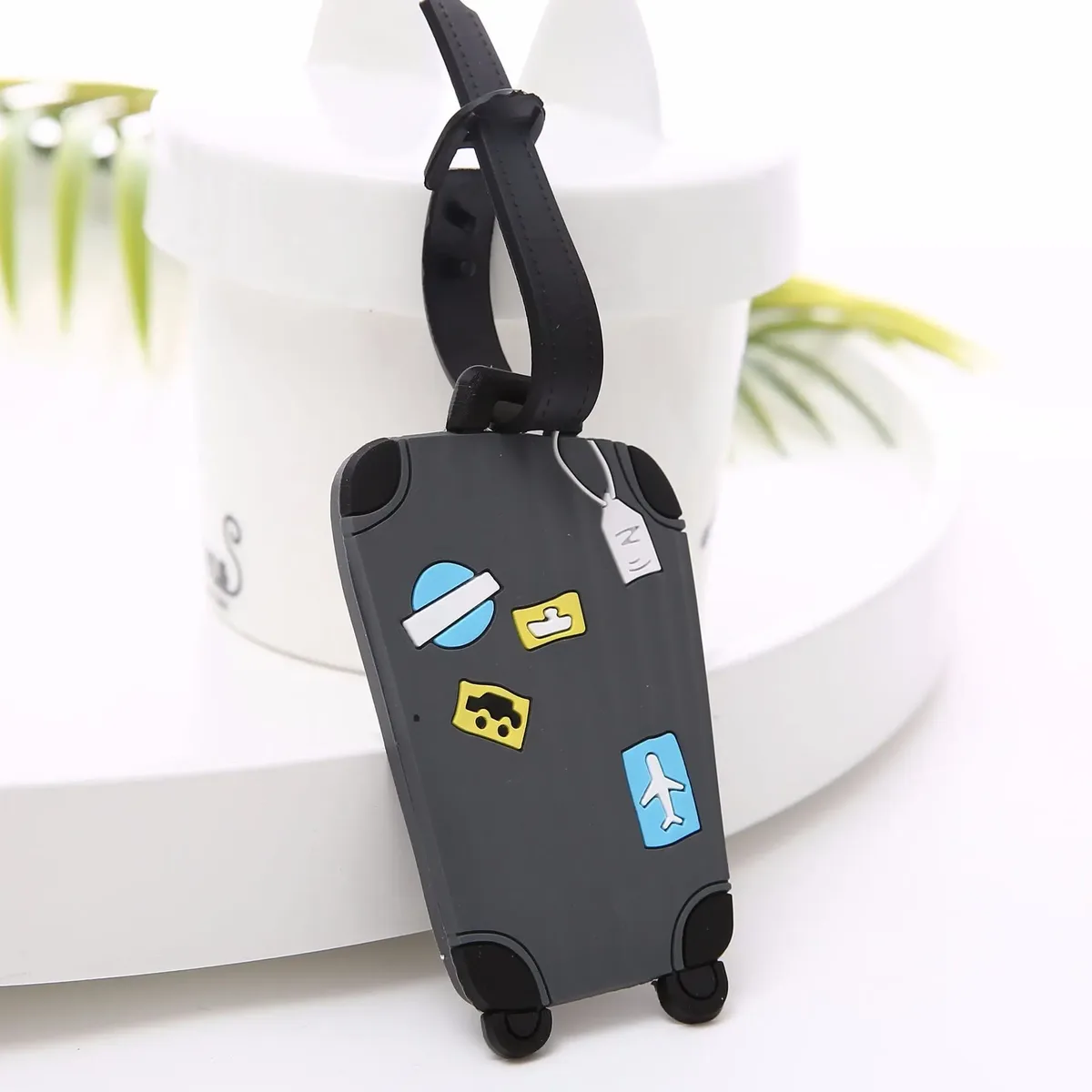 étiquettes de bagage en silicone mignonnes, porte-adresse d'identité de valise, étiquette de bagage portable, haute qualité, accessoires de voyage
