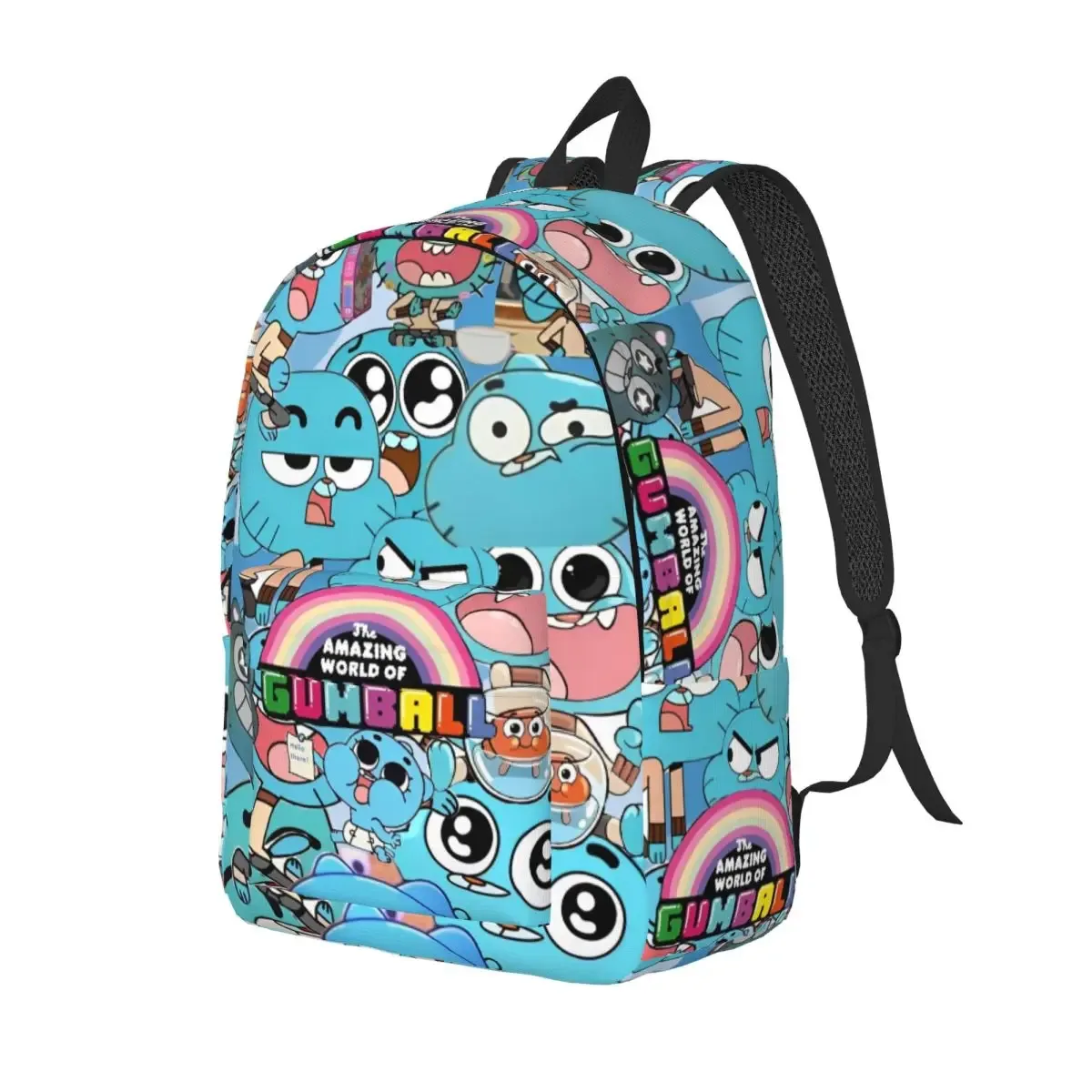 gumball darwin visage mode sac à dos sport lycée affaires jeu vidéo sac à dos pour hommes femmes ordinateur portable toile sacs