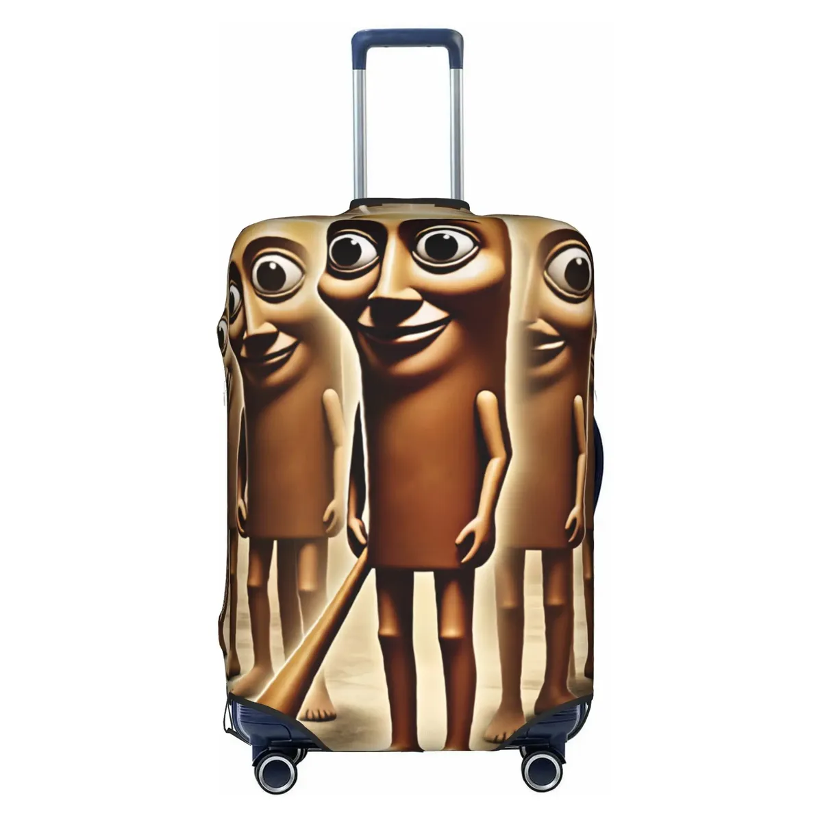 housse de protection élastique pour valise, motif humoristique italien tung tung tung sahur funk, convient aux valises de 18 à 32 pouces