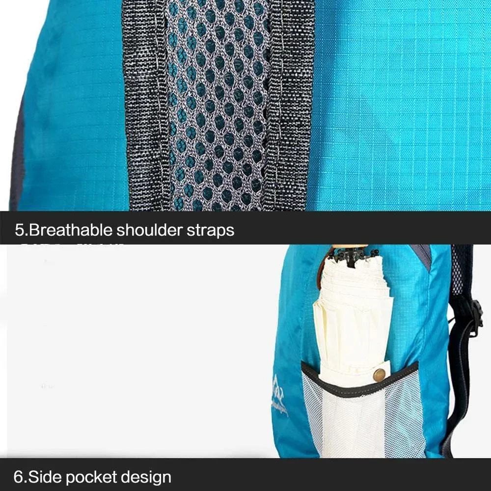 sac à dos de sport de plein air pliable et étanche, sac de voyage portable ultra léger adapté au camping, à la course à pied et au fitness
