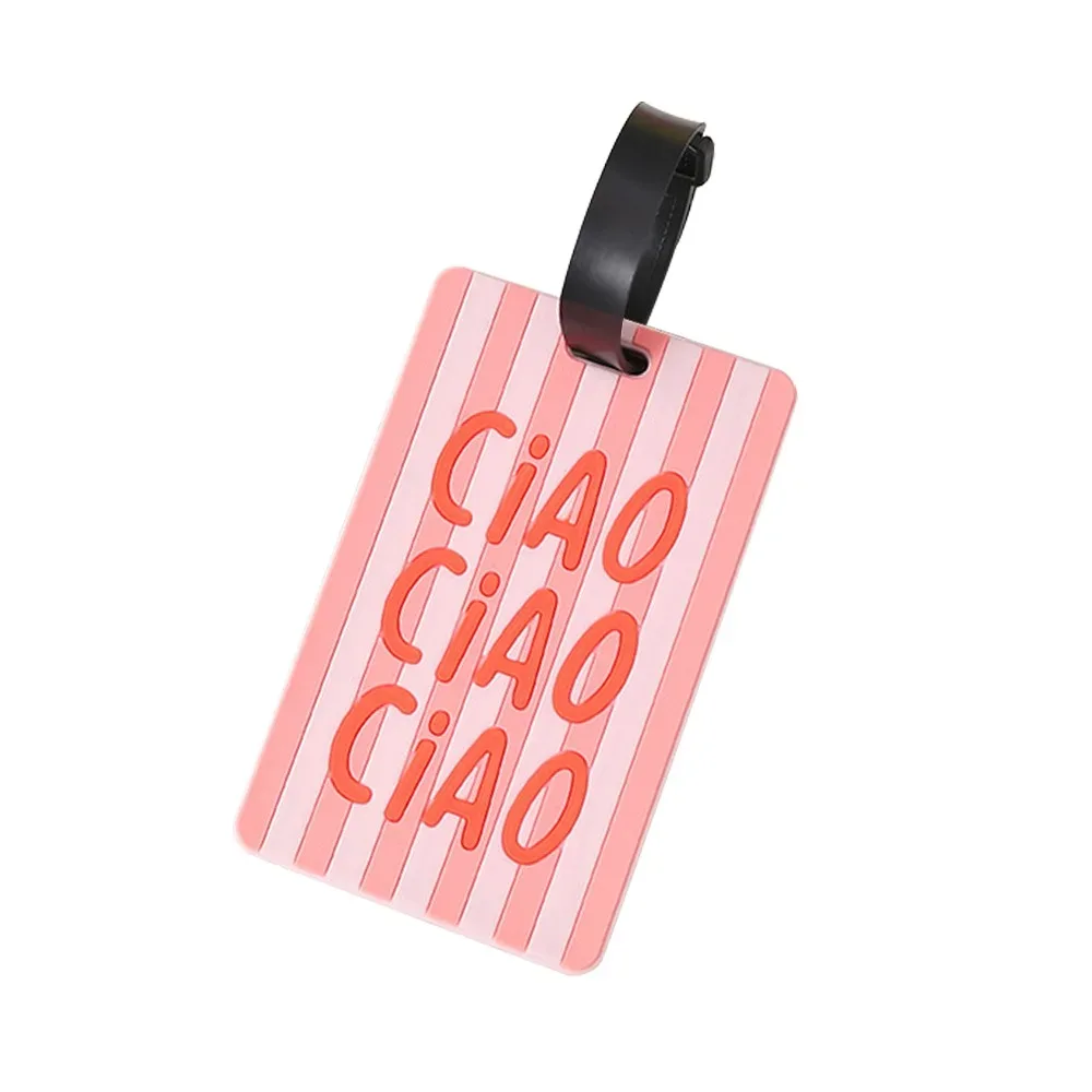 étiquette de bagage créative en silicone, style lettre, étiquette de sac durable, étanche, légère, pour adresse de nom