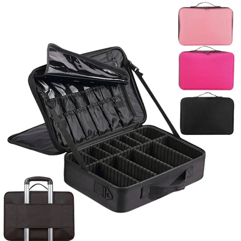 étui à pinceaux de maquillage, sacs de maquillage, valise de maquillage professionnelle complète pour femmes, vanité maleta maquillaje, boîte de rangement d'outils pour ongles