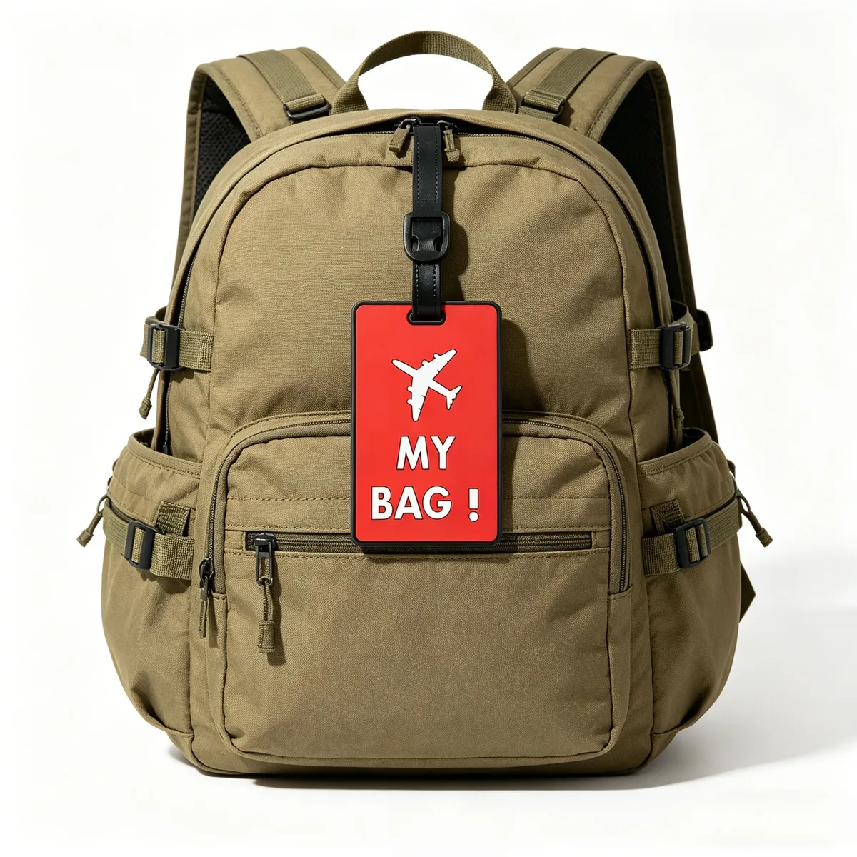 étiquette bagage pvc gris kaki identification voyage valise sac équipement médical avertissement manipulation soins