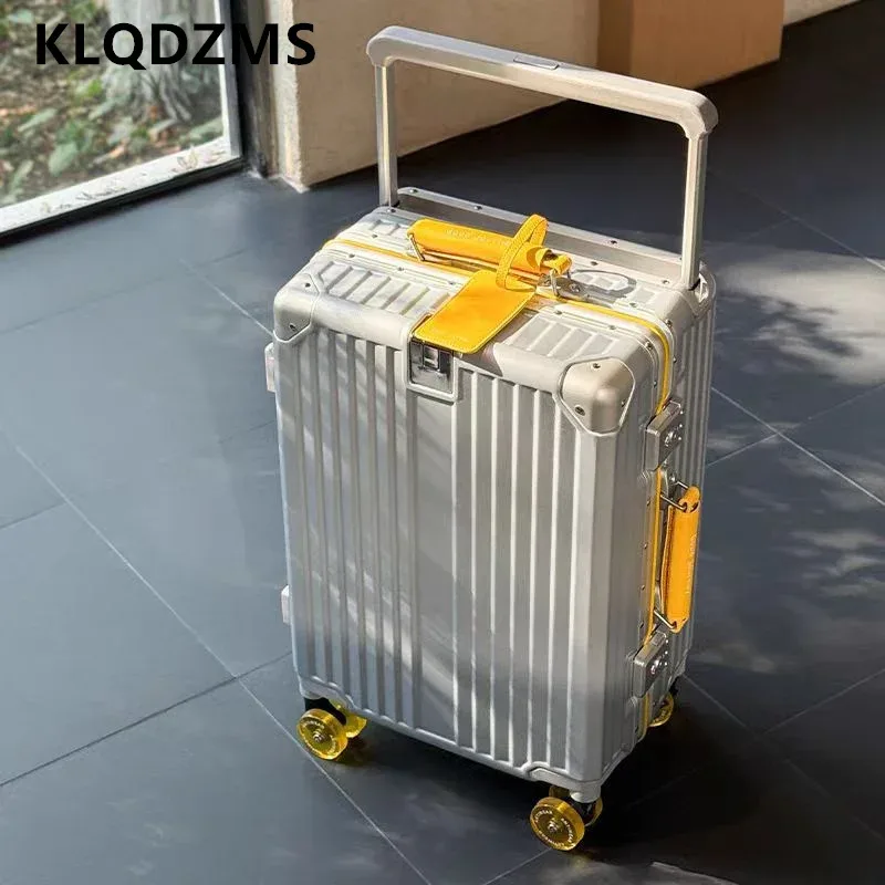klqdzms bagage de voyage 24 "26" 28 "30 pouces boîtier de chariot de grande capacité pour femmes 20 "abs + étui d'embarquement pour pc valise de cabine pour hommes
