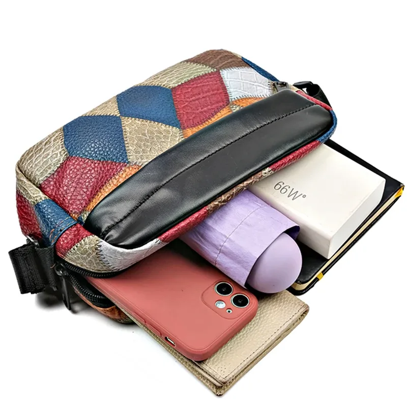sac à bandoulière d'affaires décontracté pour hommes, sacoche en cuir pu à large sangle, sacs carrés à carreaux de styliste