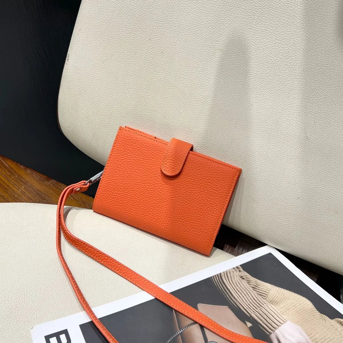 porte-passeport ultra-fin en cuir véritable avec nom personnalisé, nouveau porte-carte multifonctionnel, porte-billets, sac de rangement
