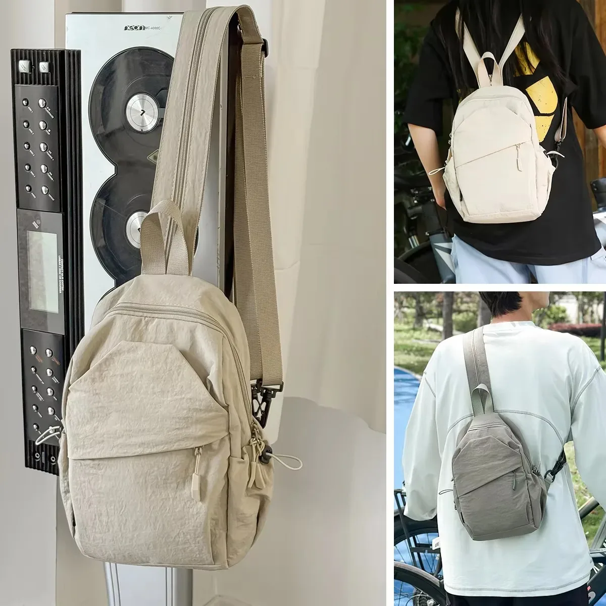 sac à bandoulière pour hommes, petit sac à dos à bandoulière simple, sac de poitrine pour femmes, cyclisme, sport, escalade, tablette pour garçons, léger mo