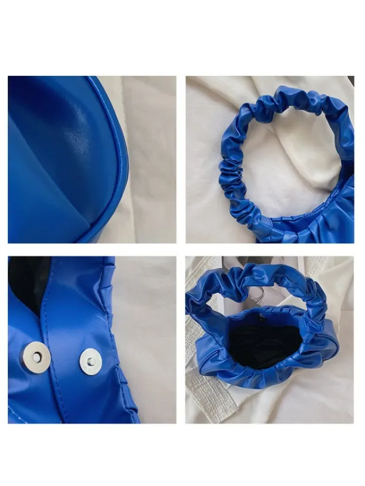 sacs à main plissés pour femmes, sacs nuage en pu, sac à aisselles de loisirs, sacs à bandoulière de shopping, sac à main boulette, sacs à main féminins