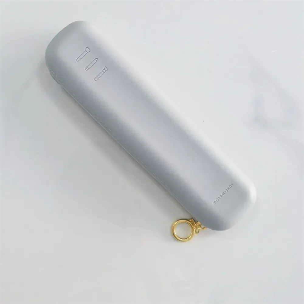 pochette en silicone pour pinceaux de maquillage avec fermeture éclair, outil de rangement pour maquillage, sac de maquillage grande capacité, sac de rangement pour pinceaux de maquillage