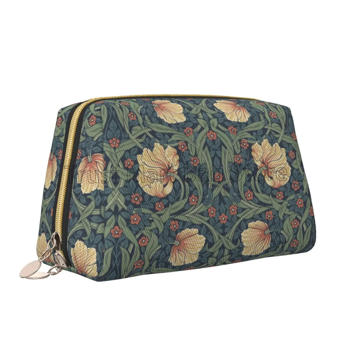 trousse de maquillage en cuir imprimé william instability pour femme, trousse de toilette cosmétique de voyage, grande capacité, étanche